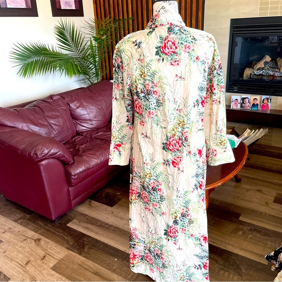 ZARA FLORAL OVERSIZE LONG SLEEVE DRESS - Picture 5 of 6